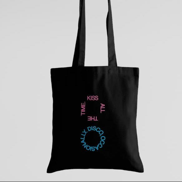 TOTE BAG KISS ALL THE TIME. DISCO, OCCASIONALLY HARRY STYLES 1D