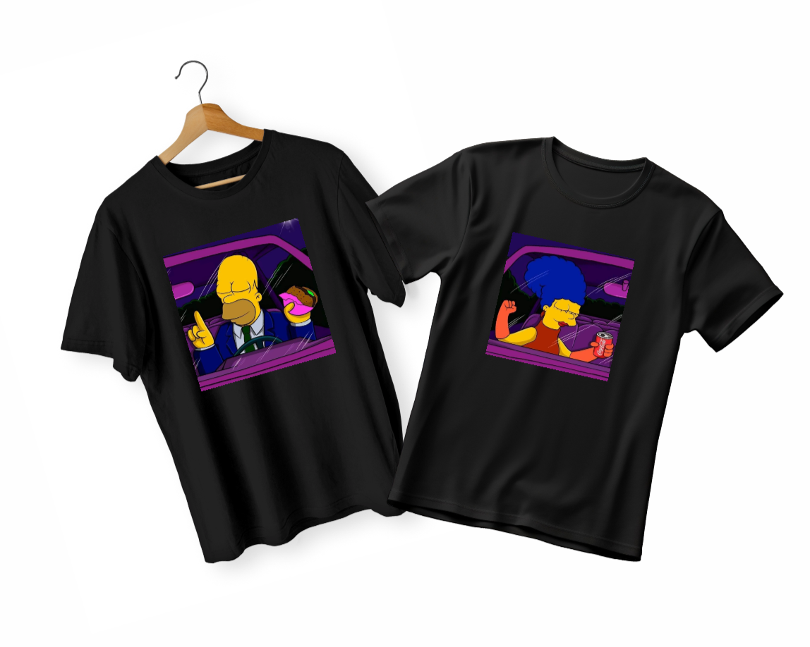 FRANELA PARA PAREJAS LOS SIMPSON CULTURA POP