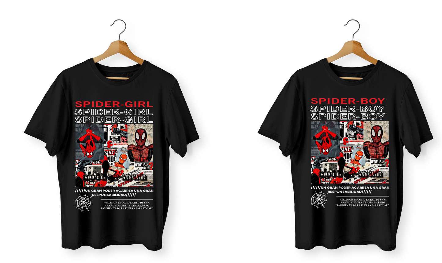 FRANELA SPIDERMAN GIRL & BOY CULTURA POP