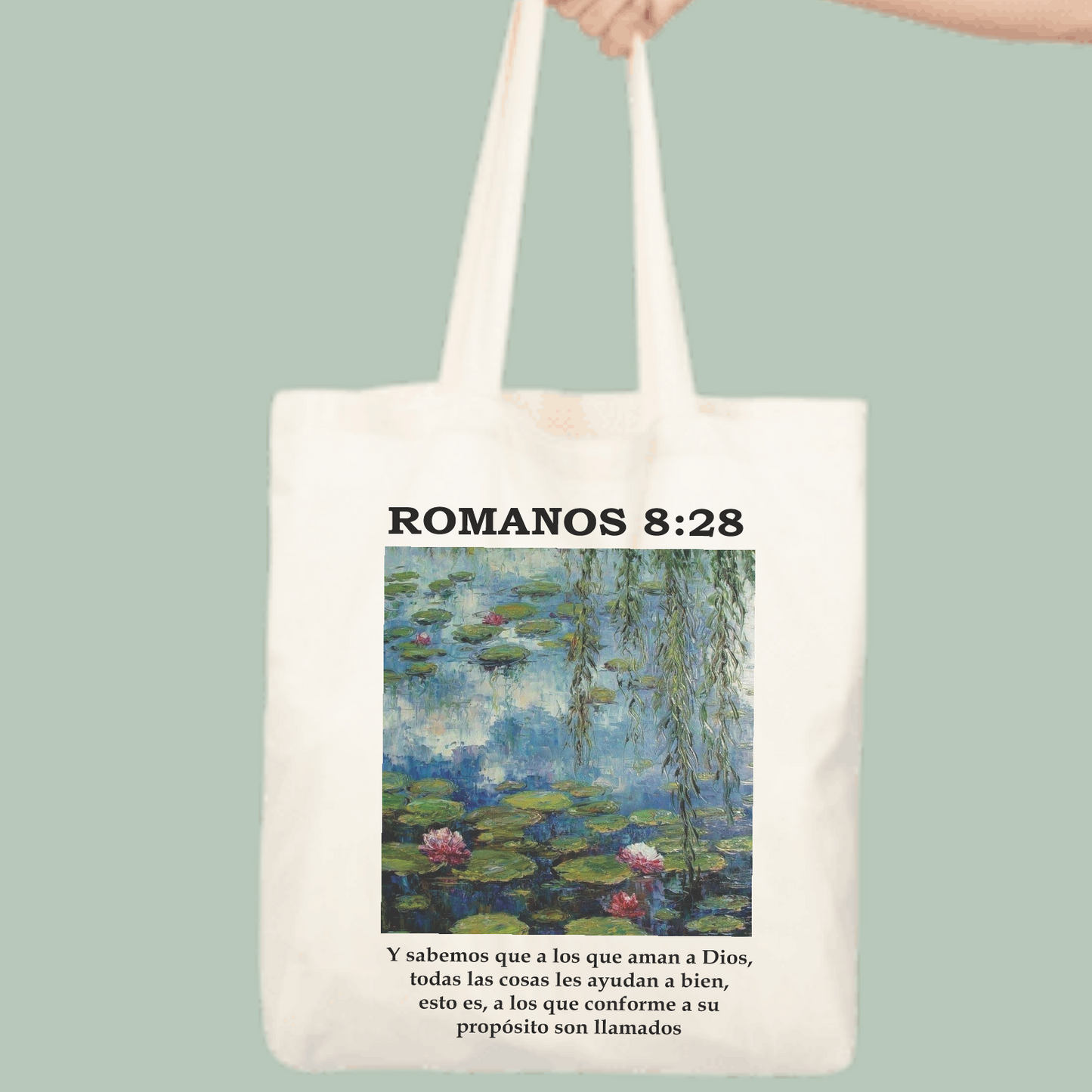 TOTE BAGS ROMANOS 8:28 CRISTIANO