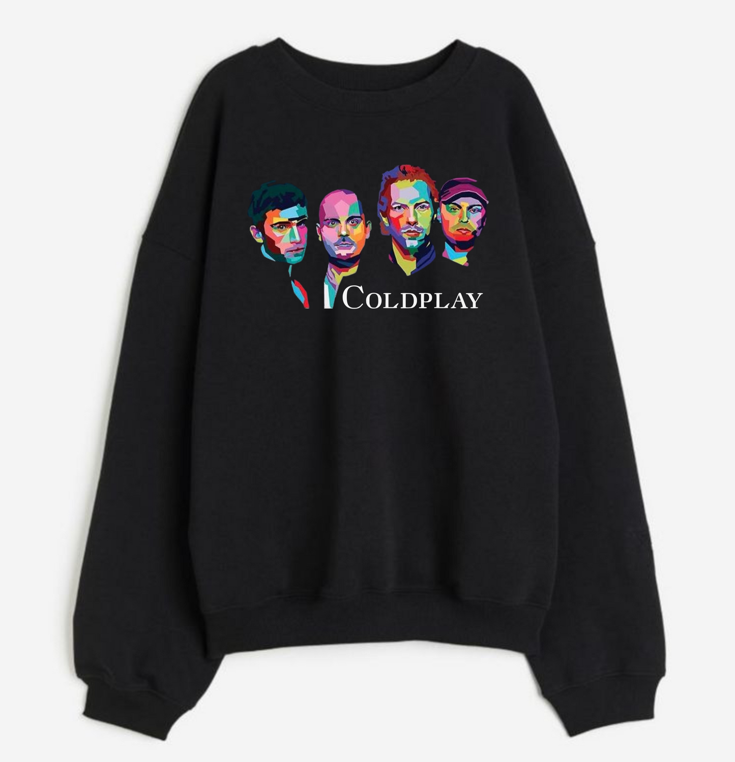 SUÉTER COLDPLAY FACES MÚSICA POP ROCK