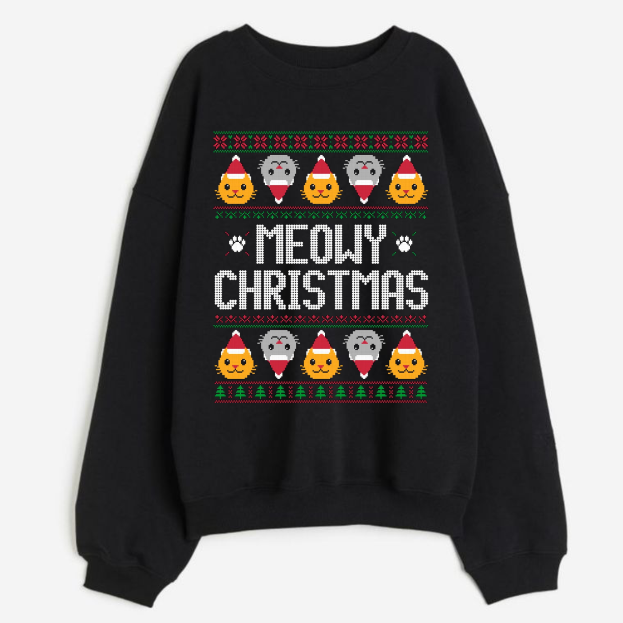 SUÉTER MEOWY CHRISTMAS GATOS NAVIDAD