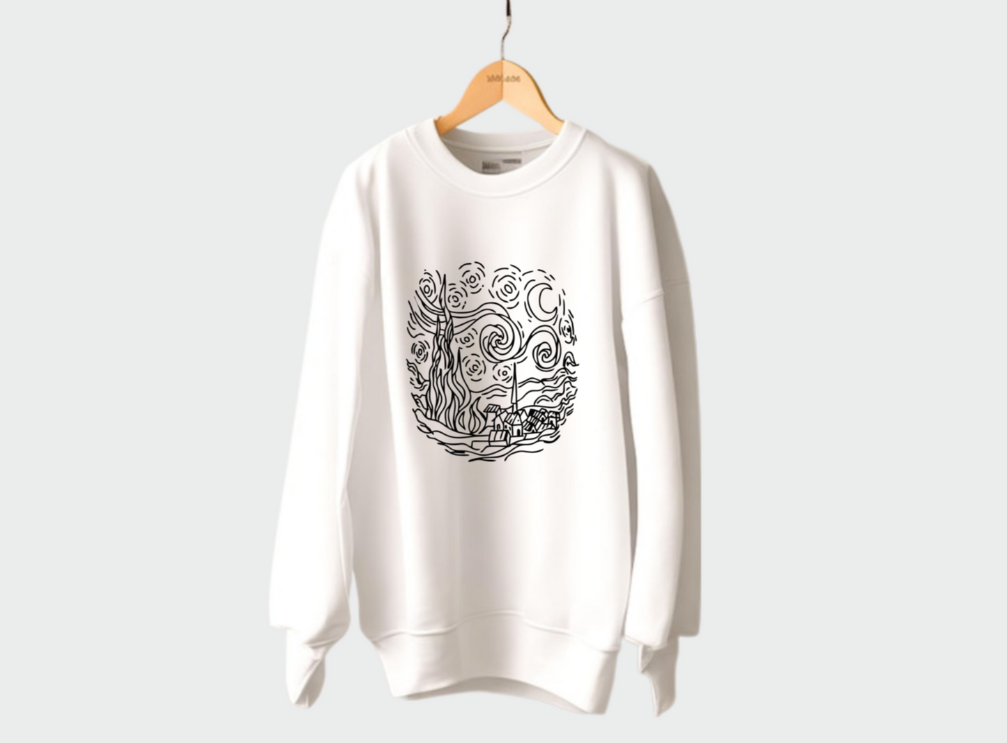 SUETER NOCHE ESTRELLADA DELINEADO VAN GOGH ARTE