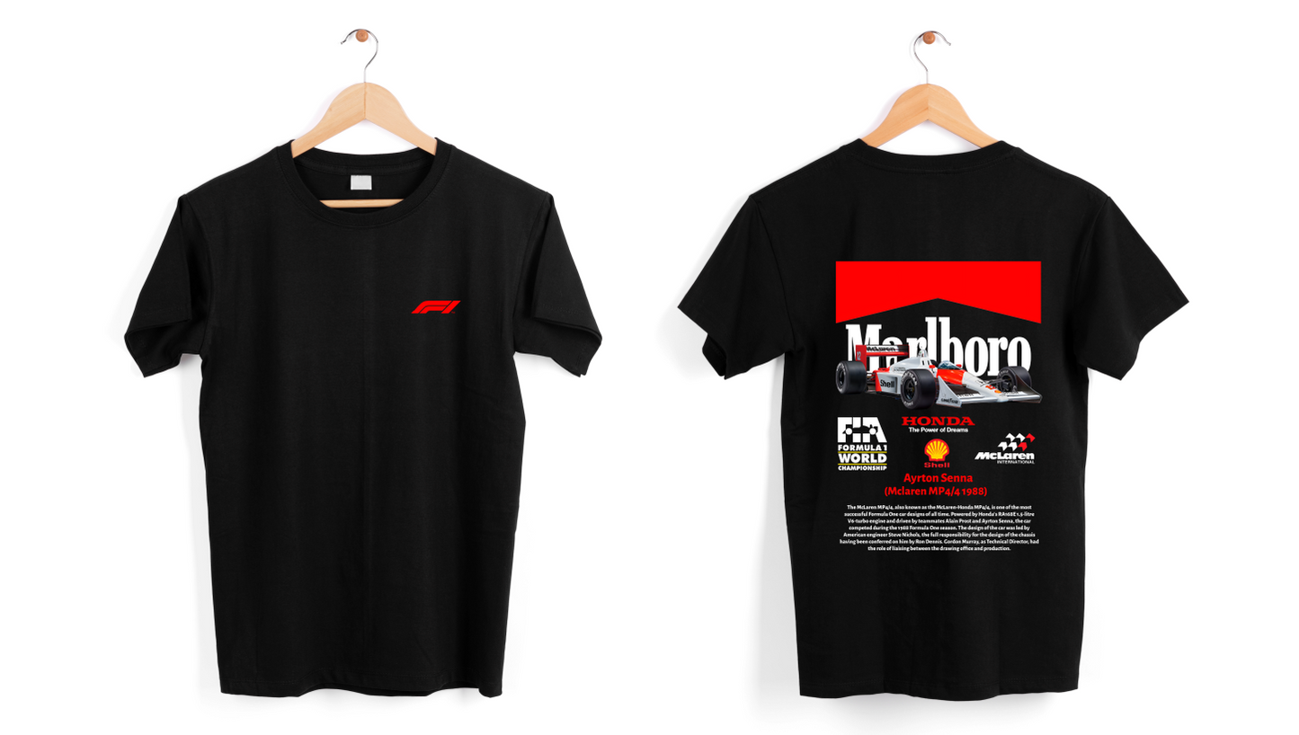 FRANELA HONDA SENNA FÓRMULA 1 CARROS