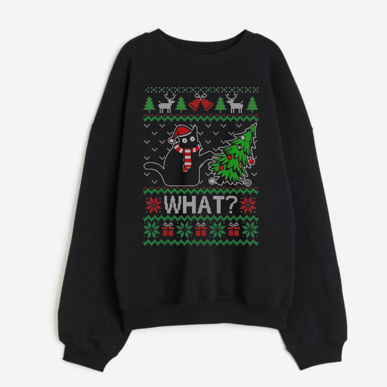 SUÉTER GATO Y ARBOLITO NAVIDAD