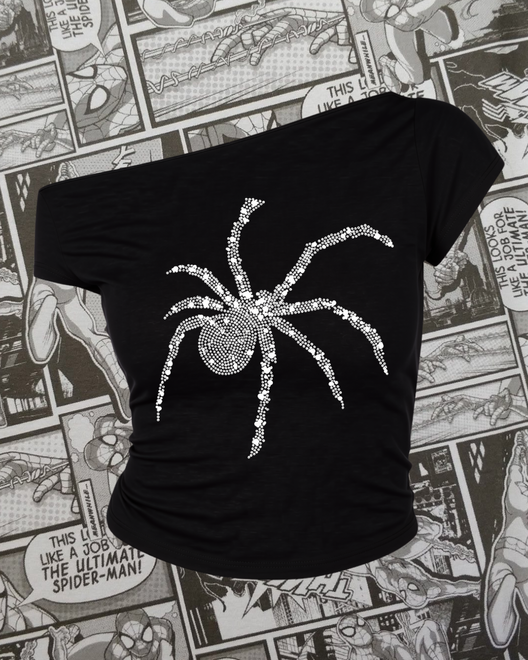 Tops con escote asimétrico Spiderman