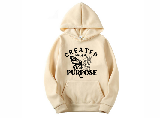 HOODIE BUTTERFLY CREATED WITH PURPOSE