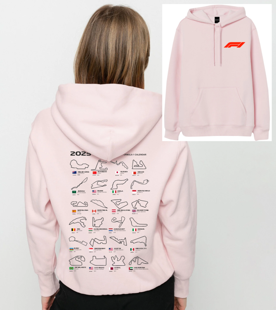 HOODIE CALENDARIO FÓRMULA 1 CARROS