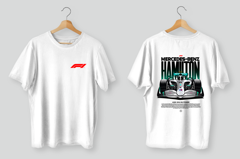 FRANELA MERCEDES BENZ FÓRMULA 1 CARROS