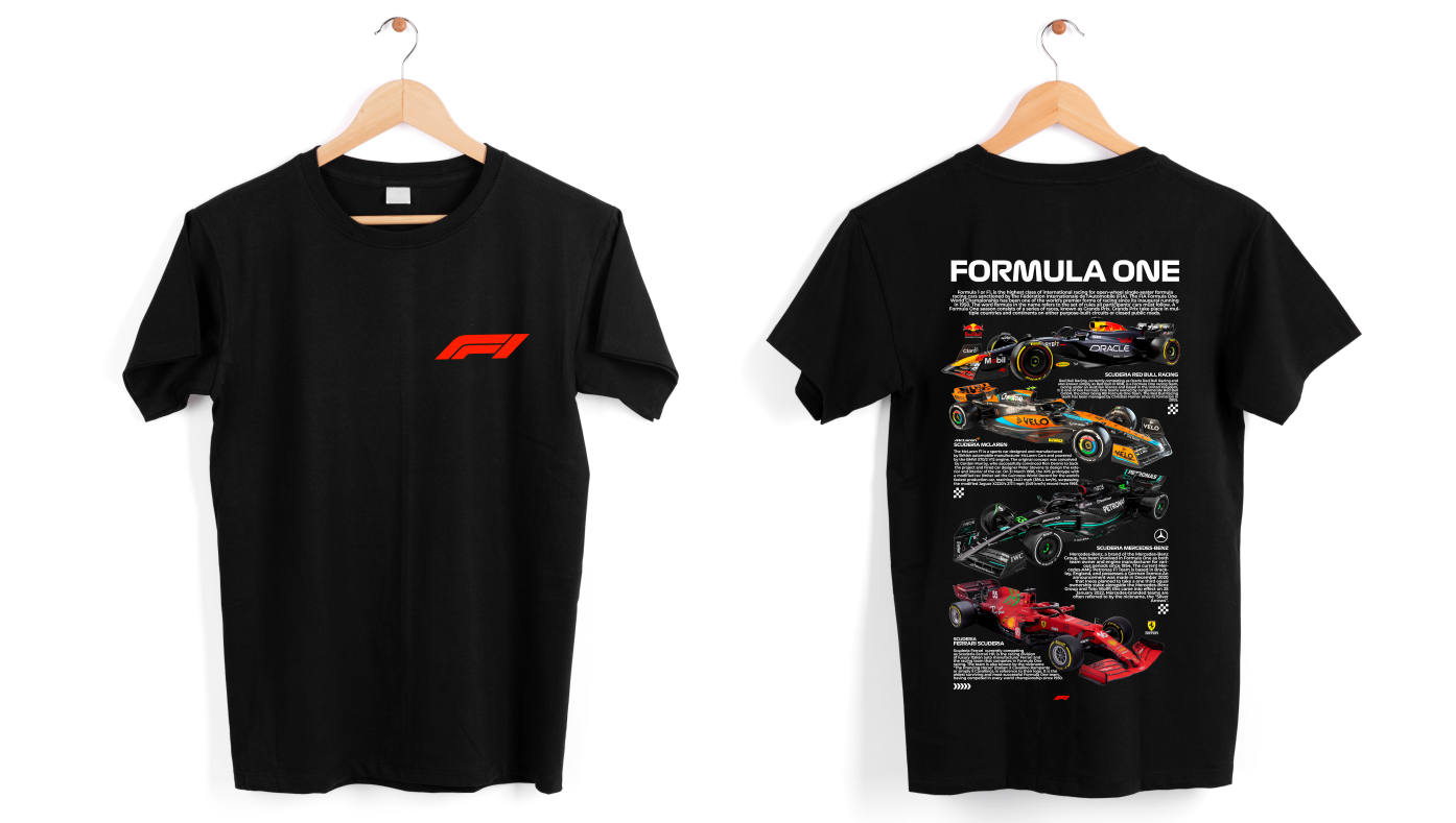FRANELA FÓRMULA 1 CARROS