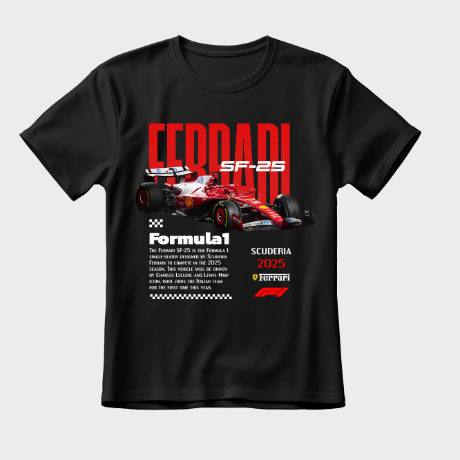 FRANELA FERRARI SF 25 FÓRMULA 1 CARROS