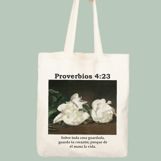 TOTE BAG PROVERBIOS 4:23 CRISTIANO
