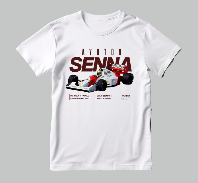 FRANELA AYRTON SENNA FÓRMULA 1 CARROS
