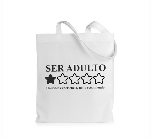 TOTE BAG SER ADULTO, HORRIBLE EXPERIENCIA