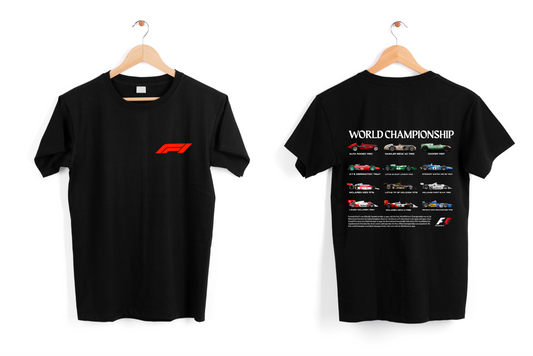 FRANELA WOLRD CHAMPIONS FÓRMULA 1 CARROS